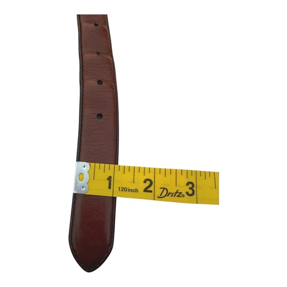 LL Bean Belt Brown Full Grain Leather Brass Buckle Men's Size 42 (flaw) Office - Picture 5 of 8